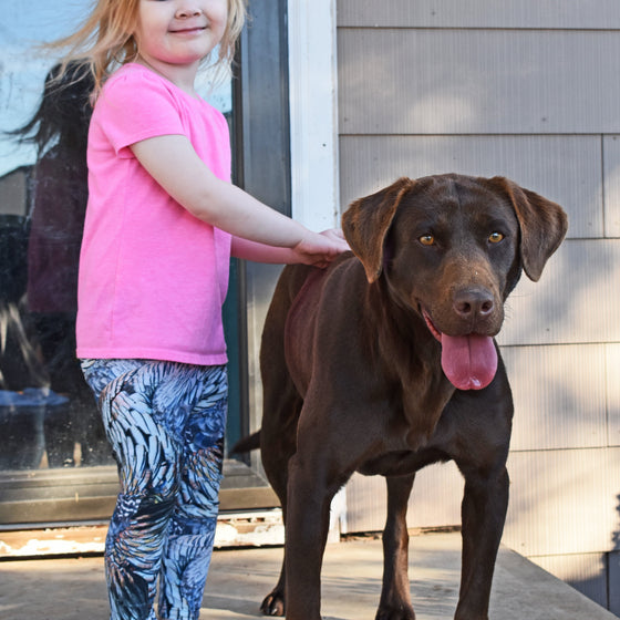 Youth Turkey Feather Girls Leggings, 2T-7, Non-Toxic Inks