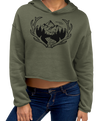 Adventure Awaits Antler Crop Hoodie, Olive