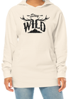 Stay Wild Hoodie, Teal or Bone