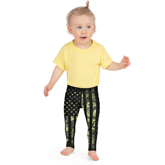 Youth Camo Flag Girls Leggings, 2T-7