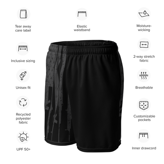 Men's Tactical Pattern, UPF 50, Mesh Shorts w/ Pockets