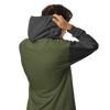 Tactical Gun Flag Zip Up Men's Hoodie, Olive / Gunmetal