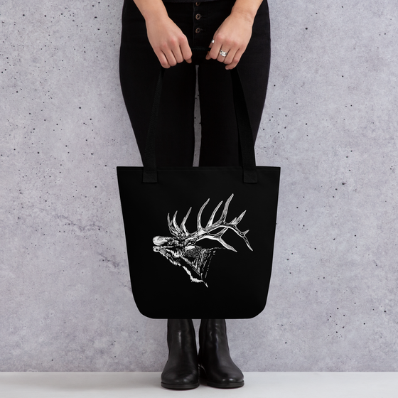 Tote bag: Elk Logo, Black