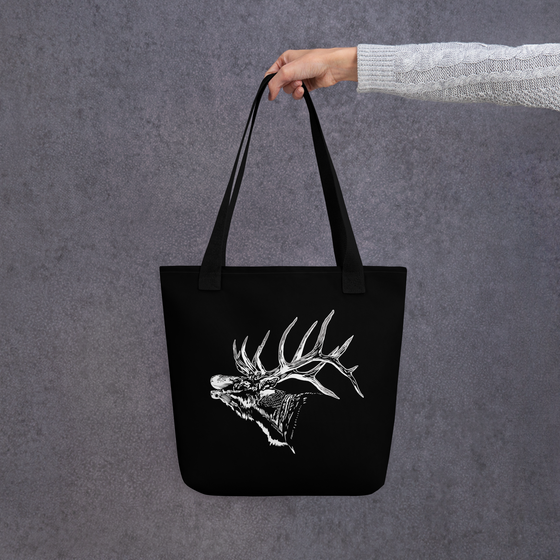 Tote bag: Elk Logo, Black