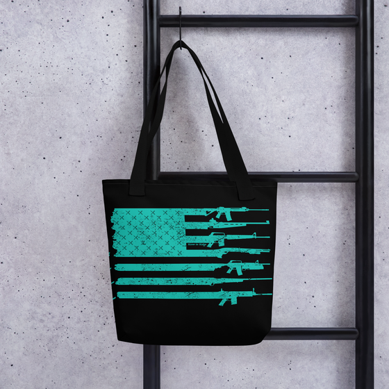 Tote Bag, Tactical Teal Logo