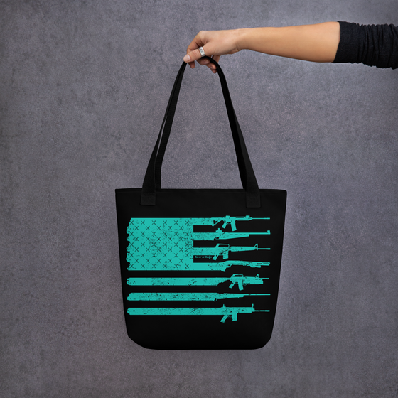 Tote Bag, Tactical Teal Logo