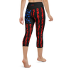 CAPRI Leggings, High Waist, Patriotic Gun Flag Pattern