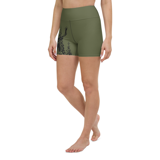 Fitted Shorts, Woodland OD Green, UPF 50