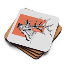  Elk Coasters: Discount Bundle Set of 4 Cork Backed, Waterproof