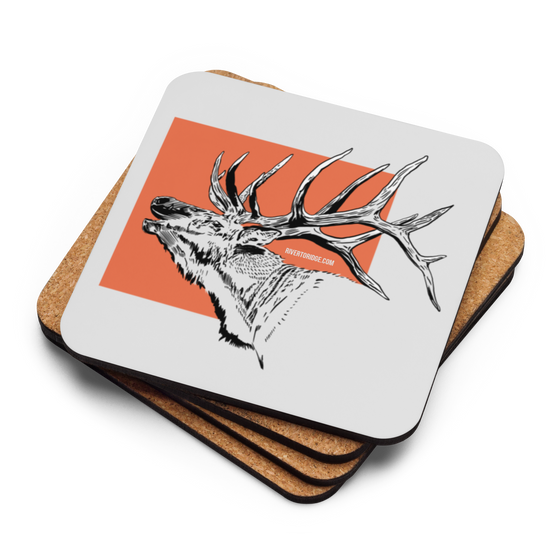 Elk Cork Backed, Waterproof Coaster