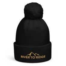  Product mockup of River to Ridge Brand Knit Hat with pom pom