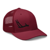 Antler Logo Shed Hunting Trucker Snapback Hat, Unisex, Cranberry or Grey