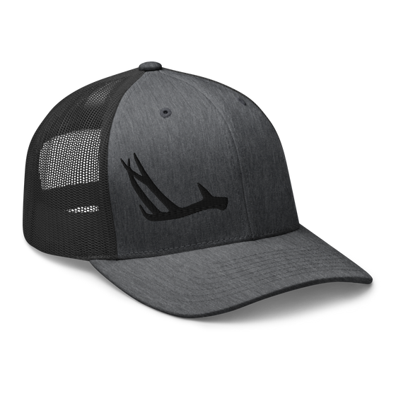 Antler Logo Shed Hunting Snapback Hat, Unisex, Cranberry or Grey