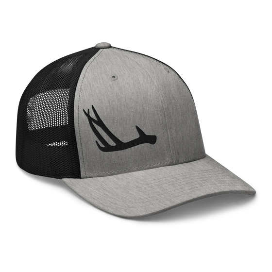 Antler Logo Shed Hunting Snapback Hat, Unisex, Cranberry or Grey