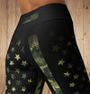 SALE $15 OFF, FREE Shipping, Camo Flag Patriotic High Waist Leggings