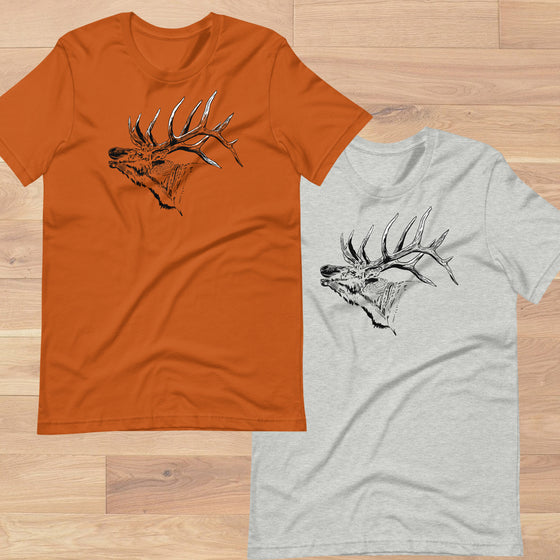 Elk Logo Men's T-Shirt, Autumn or Grey