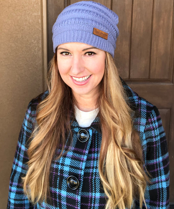 FREE Shipping + 25% OFF, Women's Cable Knit Slouch Beanie, Oatmeal or Slate