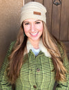 FREE Shipping + 25% OFF, Women's Cable Knit Slouch Beanie, Oatmeal or Slate