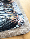 Sherpa Fleece Turkey Feather Blanket