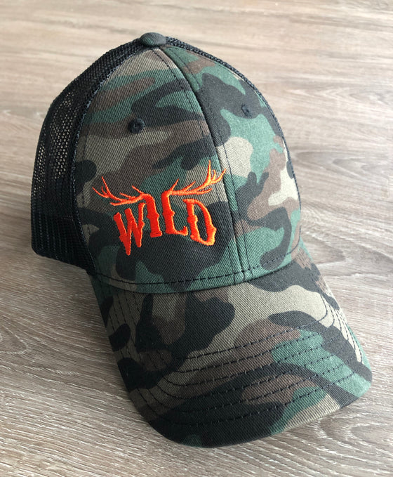 WILD Camouflage Unisex Snapback Trucker Hat