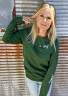 WILD Organic Cotton Antler Sweatshirt, Green or Black