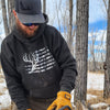 Antler Logo Shed Hunting Snapback Hat, Unisex, Cranberry or Grey