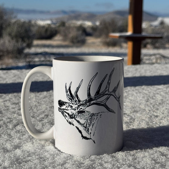 Bundle Discount, Set of 2 Elk Logo Large 15oz Coffee Mugs