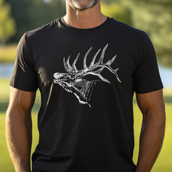 Elk Logo Men's T, Forest or Black