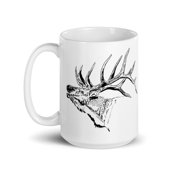 Bundle Discount, Set of 2 Elk Logo Large 15oz Coffee Mugs