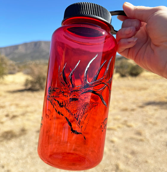 Elk Logo Wide Mouth 32oz BPA Free Water Bottle