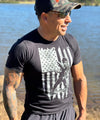 Men's Fishing USA T, Black or Forest