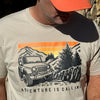 Adventure is Calling, Men's Offroading T, Olive or Ivory