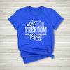 Let Freedom Ring T shirt for women in red for 2A, 1776, from River to Ridge Clothing Brand