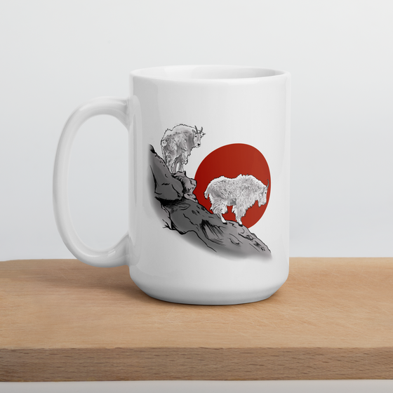 Coffee Mug, Large 15oz, Mountain Goat