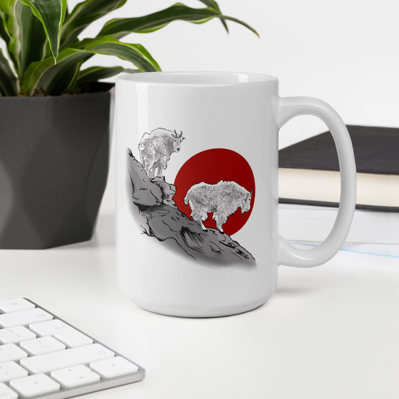 Coffee Mug, Large 15oz, Mountain Goat