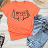 Women's Deer Antler River to Ridge Logo T, Mint or Heather Orange