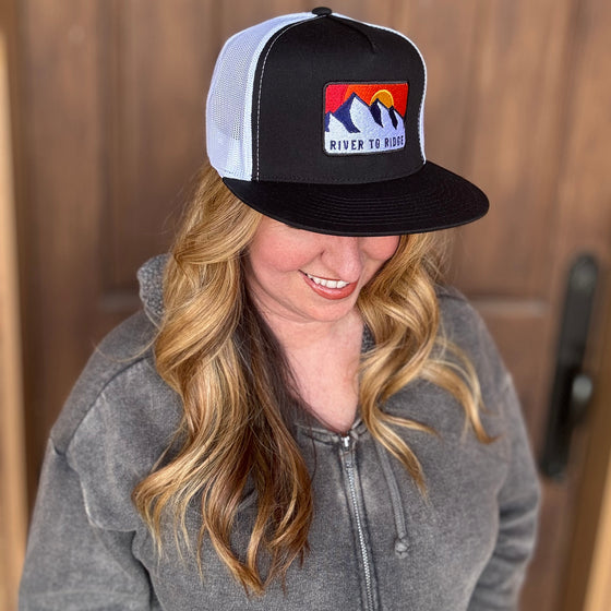 River to Ridge Trucker Snapback Mountain Patch Hat, Unisex