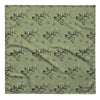 Elk Print Bandana from River to Ridge Clothing in olive green with bugling elk and tracks on it