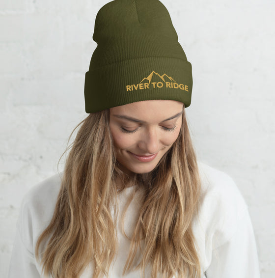 River to Ridge Cuffed Beanie, Olive or Dark Grey