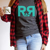 Women's River to Ridge Logo Charcoal & Teal T-Shirt