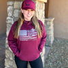 Women's Sportsmans Flag Patriotic Outdoor Lifestyle Hoodie