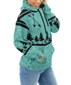 Women's Ultra Plush Teal Arrow Hoodie