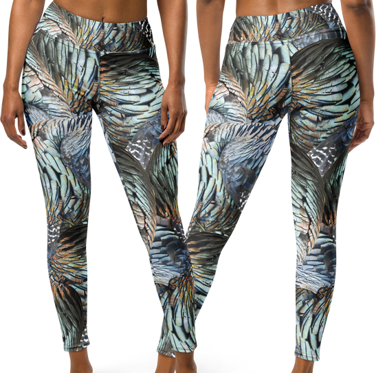 Full Length Leggings, Turkey Feather