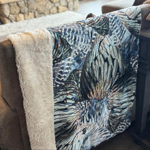  Ultra Plush Sherpa Fleece Turkey Feather Blanket, 2 Sizes