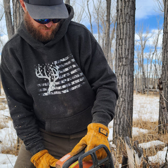 Whitetail Flag Men's Hoodie