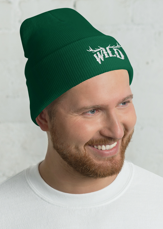 WILD Green Beanie, Unisex