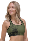 Sports Bra, Woodland OD Green, UPF 50