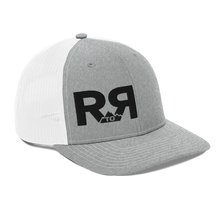  River to Ridge Logo R to R trucker hat in grey with white mesh back