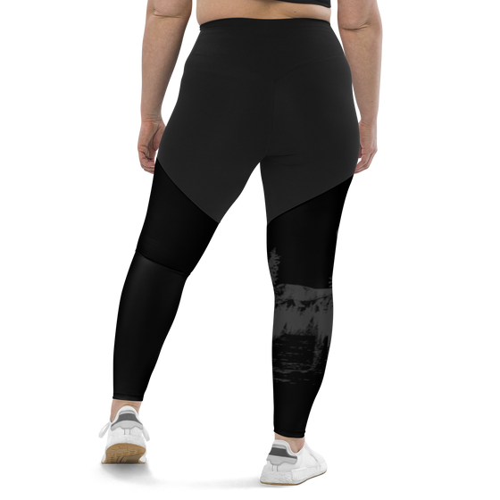 Compression Leggings, w/ "Booty Lift" Woodland Black