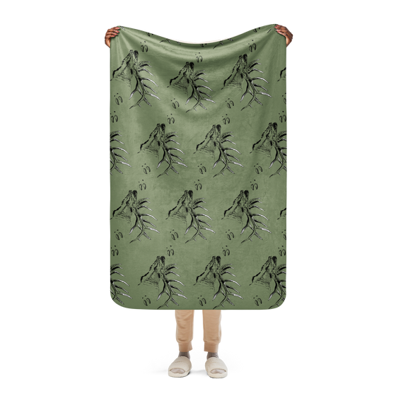 Sherpa Fleece Elk Logo Blanket